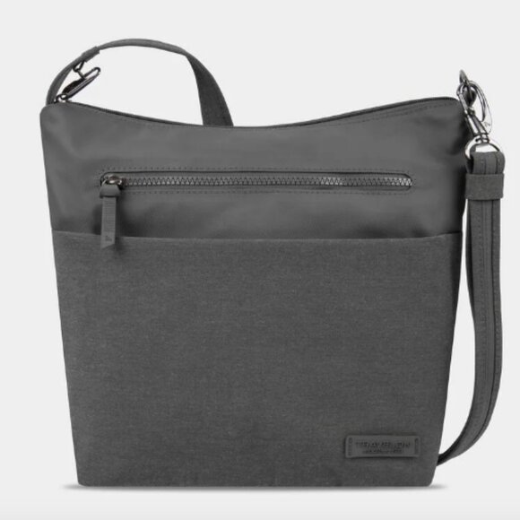 Travelon Metro Crossbody - Forest Heather w/ 5-Point Anti-Theft Protection, Gray - Picture 7 of 7